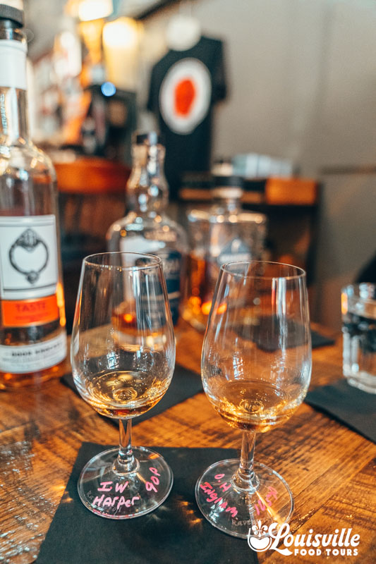 Bourbon Tasting on Bourbon Food Tour in NuLu with Louisville Food Tours Louisville Kentucky
